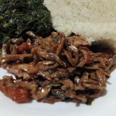A picture of Omena in honey garlic sauce.