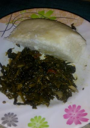 A picture of Ugali and kienyeji(manangu).
