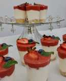 SHOTS DE CHEESECAKE DE FRUTILLAS 🍓