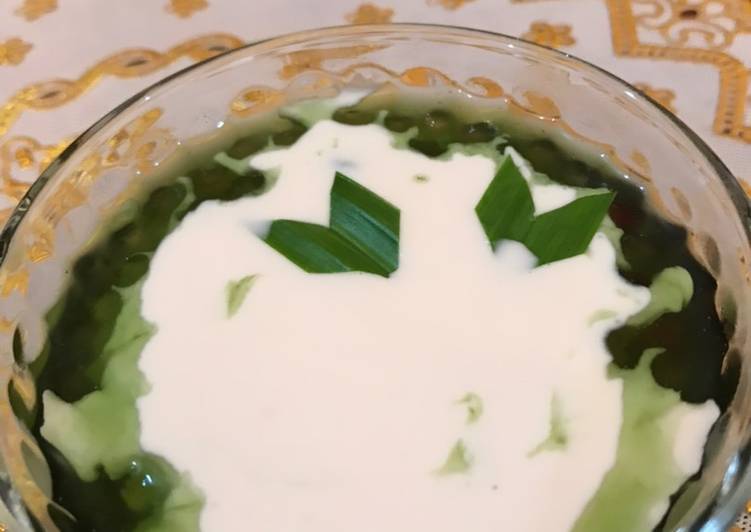 resep cara membuat Bubur Mutiara Pandan tanpa Santan