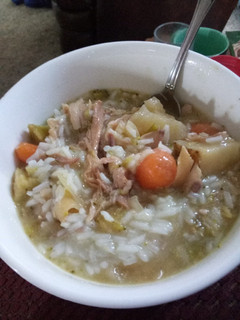 A picture of Rabbit and Rice Stew.