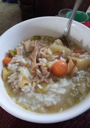 A picture of Rabbit and Rice Stew.