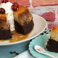 Una foto de Chocoflan o tarta imposible con un toque de moka