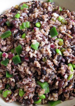 A picture of Mixed Grains & Black Bean Salad.