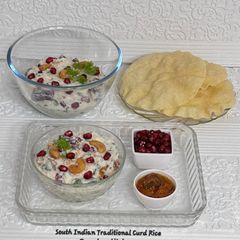 A picture of One Pot Basmati Thayir Sadam – South Indian Traditional Curd Rice.