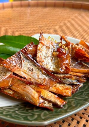 Hình của món Khô Cá Hố Rim Dấm Đường.