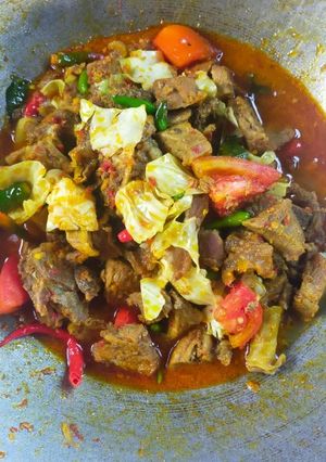 Foto resep Tongseng daging kambing pedes mantab ala diriku 🤭😋