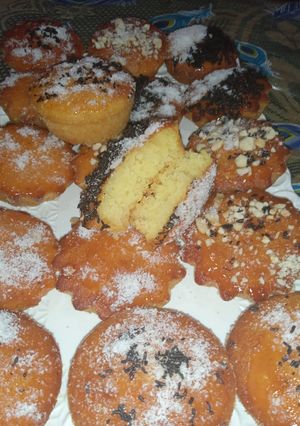 صورة لوصفة تحضير ميني بسبوسة 😋😋😋