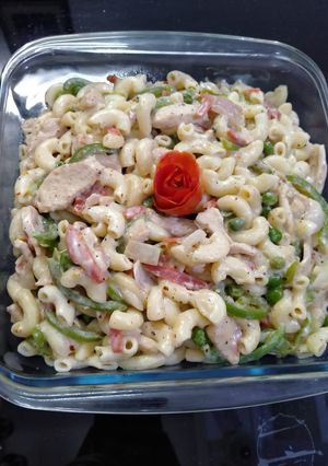 A picture of White Sauce Chicken Macaroni 😍.