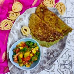 Hesaru kalu Dose Pessarattu Dosa A picture of Hesaru kalu Dose Pessarattu Dosa.