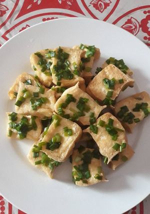 Hình của món Đậu mắm hành.