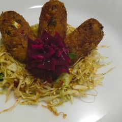 Vegetable bullet kebab A picture of Vegetable bullet kebab.