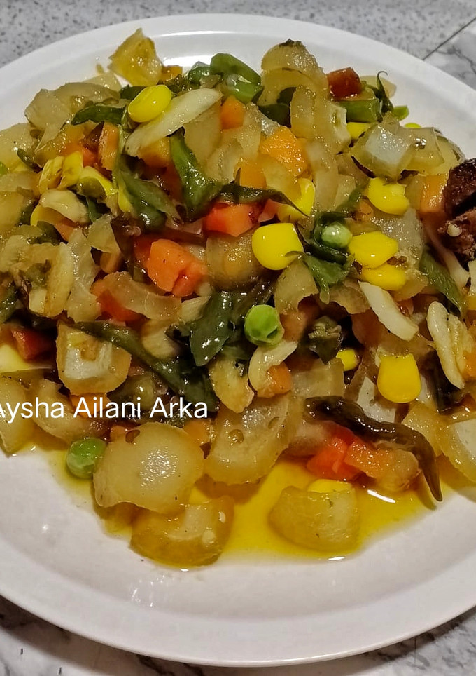 Foto resep Oseng Kikil sayur pelangi
