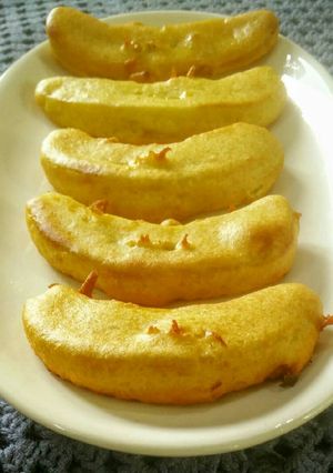 A picture of Pake Kela ke pakode / ripe banana pakorda.