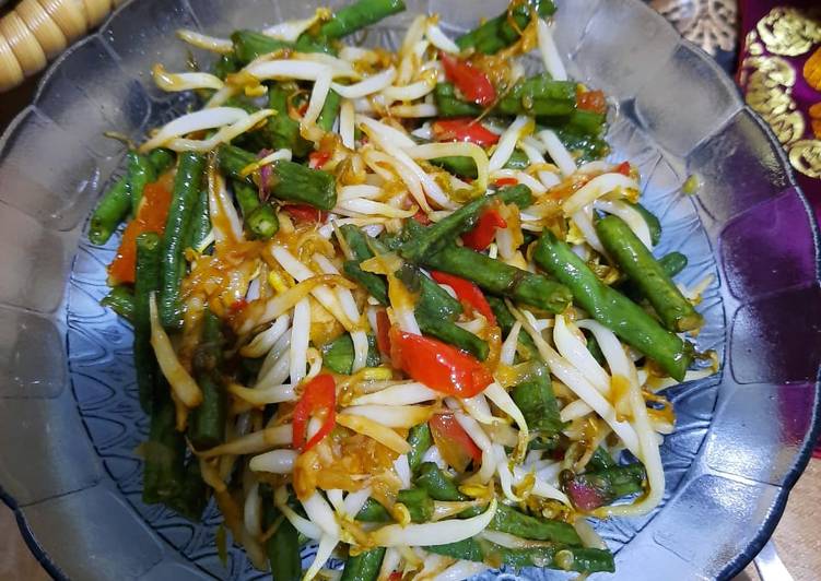 Tumis toge kacang panjang