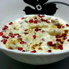 Pineapple and mixed fruit raita A picture of Pineapple and mixed fruit raita.