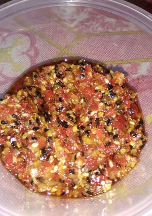 Foto resep Sambal bawang putih wijen