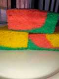 Pastel de colores esponjoso