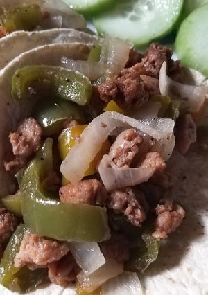 Una foto de Tacos de alambre de soya