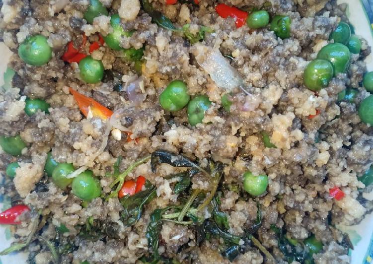 Tumis oncom + leunca