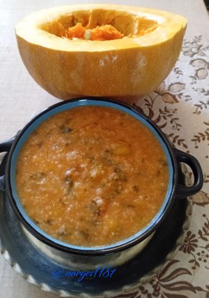 عکسی از دستور 🍲🥘سوپ کدوحلوای و هویج🍲🥘