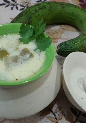 A picture of Sponge gourd kadhi.