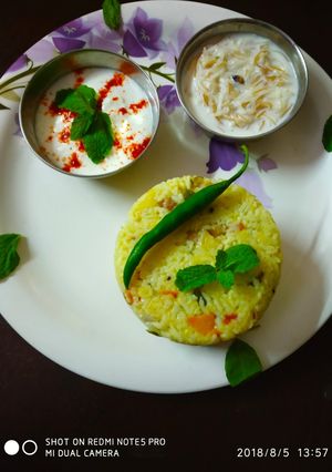 A picture of Veg daal rice.