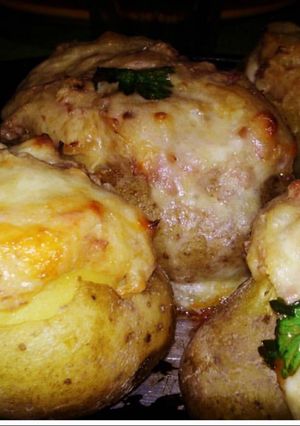 Una foto de Papas rellena para todo el mundo, idea para una carne