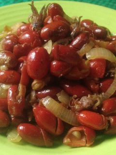 Foto resep Tumis Kulit Melinjo-Cumi Asin