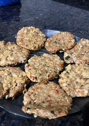 Una foto de Hamburguesas de atún y avena saludables