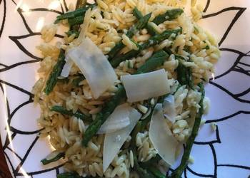 Easy Making Recipe Garlic Asparagus and Orzo Practical Delicious