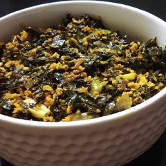 A picture of Sickle senna leaves stir fry.