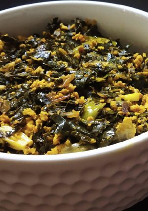 A picture of Sickle senna leaves stir fry.