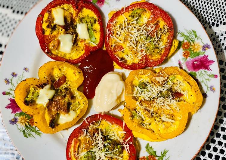 Resep Vegetarian bell peppers omelette, Lezat