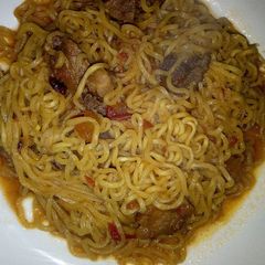 A picture of Beef with Indomie.