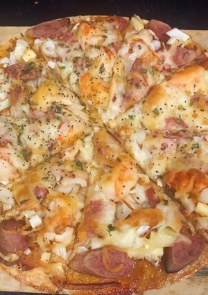 Hình của món Pizza hải sản.