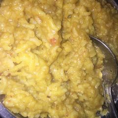 A picture of Khichadi (dhoi moong dal).