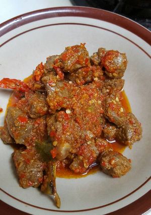Foto resep Hati sapi masak pedas