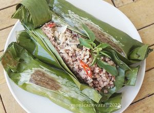 Foto resep Nasi Bakar Sorghum Tongkol Pedas