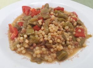 Foto di Fregola con i friggitelli