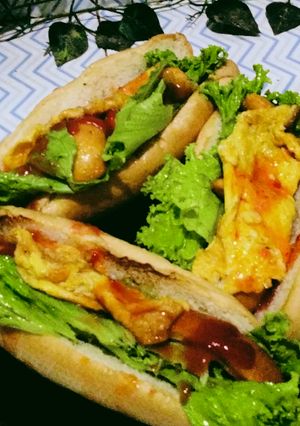 Foto resep Hotdog sosis telur