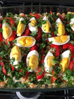 Una foto de Bacalao con garbanzos