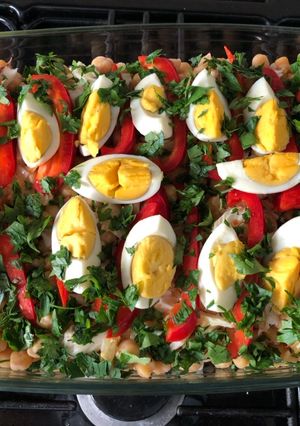 Una foto de Bacalao con garbanzos