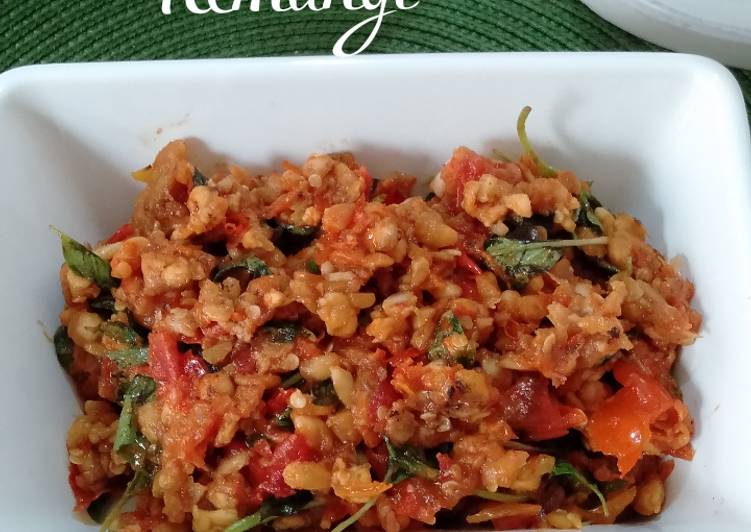 Cara mengolah Sambel tempe kemangi Anti Gagal