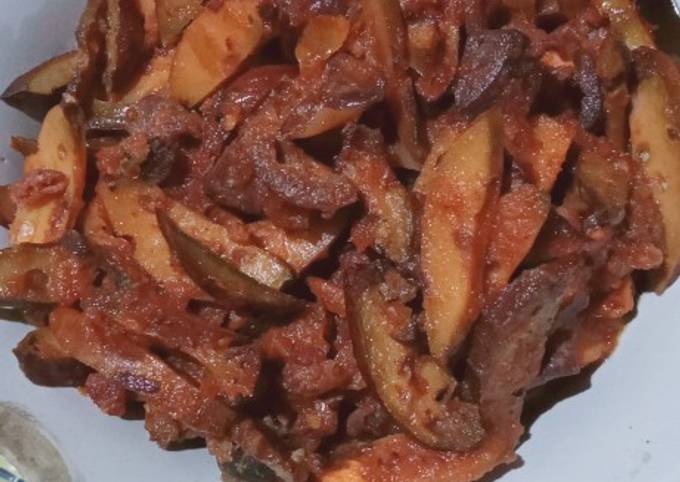 Sambal jengki dan ati ampela pedas manis