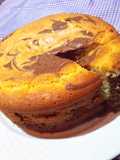 Bizcocho de queso marmolado de cacao