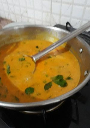 A picture of Teekhi palak methi Kadhi.