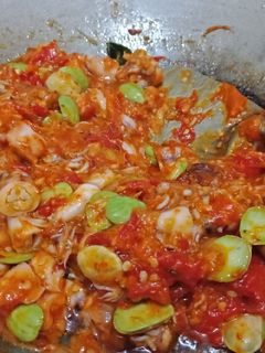 Foto resep Sambal Cumi asin pete