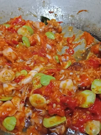 Recipe Sambal Cumi asin pete the So Delicious Can spoil the tongue