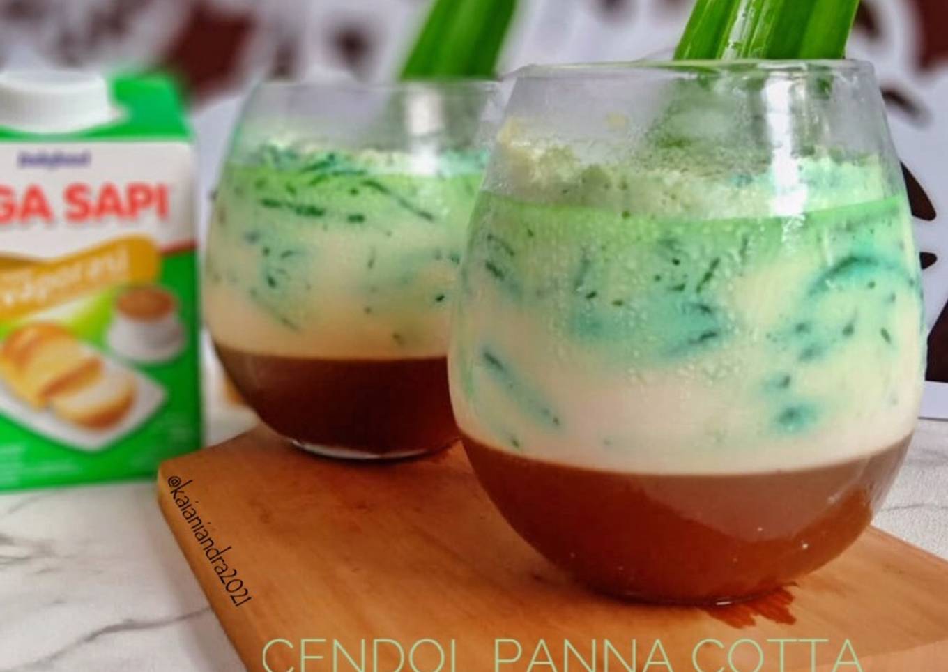 Cendol Panna Cotta